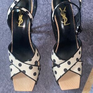 YSL Saint Laurent Polka Dot Heels